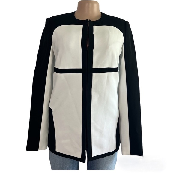 Carlisle White and Black Overcoat - Picture 1 of 11